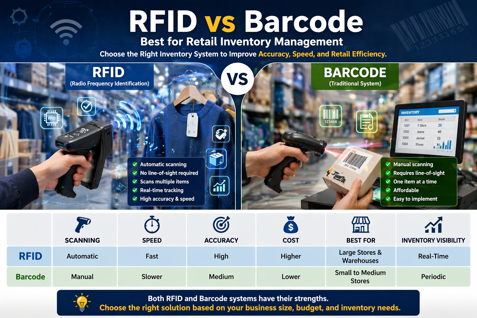 RFID vs Barcode: Best for Retail Inventory Management